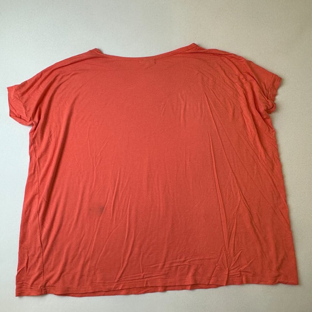 PIKO Shirt Womens Medium Orange Dolman Short Sleeve Relaxed Soft Basic Top - Picture 10 of 11